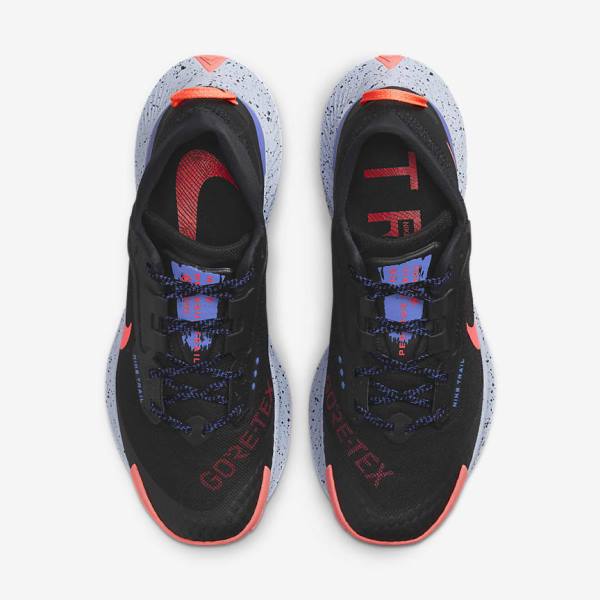 Women's Nike Pegasus Trail 3 GORE-TEX Waterproof Trail Running Shoes Black / Light Mango / Red | NK843HUE