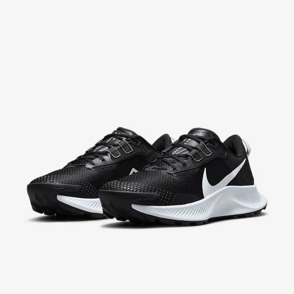 Women's Nike Pegasus Trail 3 Trail Running Shoes Black / Dark Grey / Platinum | NK527RSX