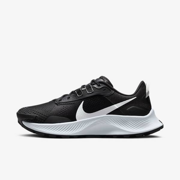 Women\'s Nike Pegasus Trail 3 Trail Running Shoes Black / Dark Grey / Platinum | NK527RSX