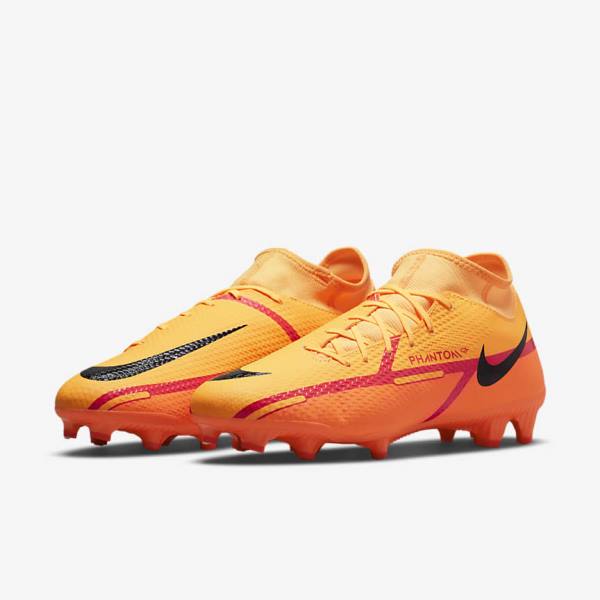 Women's Nike Phantom GT2 Academy Dynamic Fit MG Multi-Ground Football Shoes Orange / Light Red / Black | NK750AWE