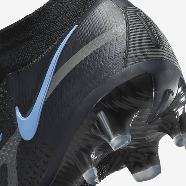 Women's Nike Phantom GT2 Dynamic Fit Elite FG Firm-Ground Football Shoes Black / Grey | NK769ITO