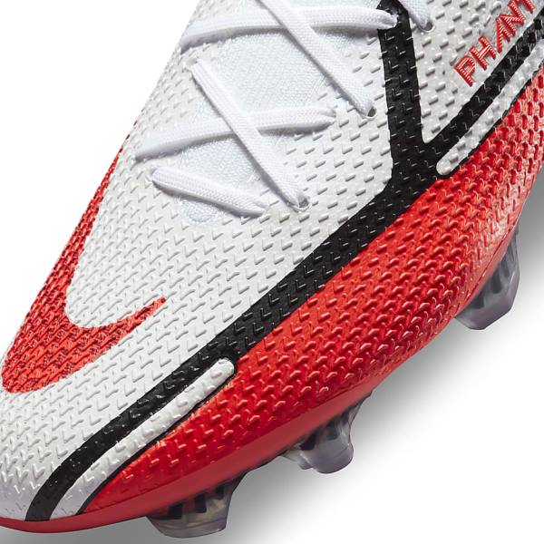 Women's Nike Phantom GT2 Elite FG Firm-Ground Football Shoes White / Black / Light Red | NK139YST