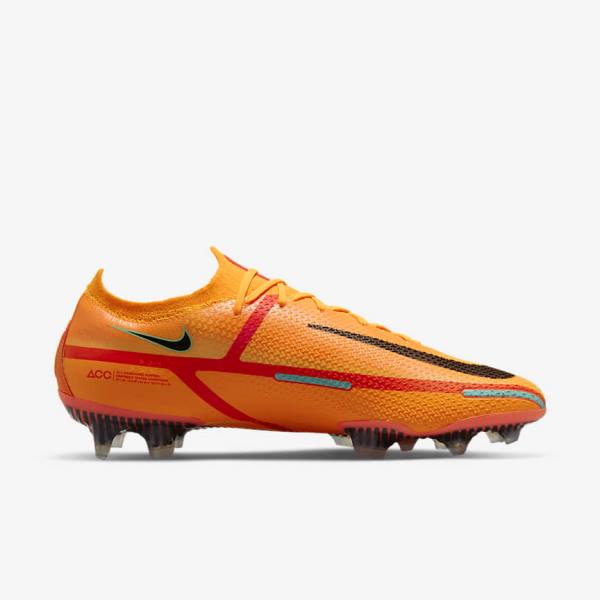 Women's Nike Phantom GT2 Elite FG Firm-Ground Football Shoes Orange / Light Red / Black | NK297LZE