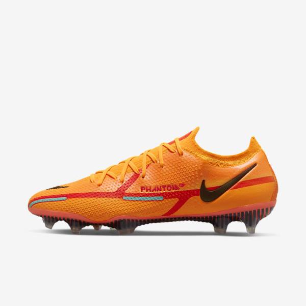 Women\'s Nike Phantom GT2 Elite FG Firm-Ground Football Shoes Orange / Light Red / Black | NK297LZE