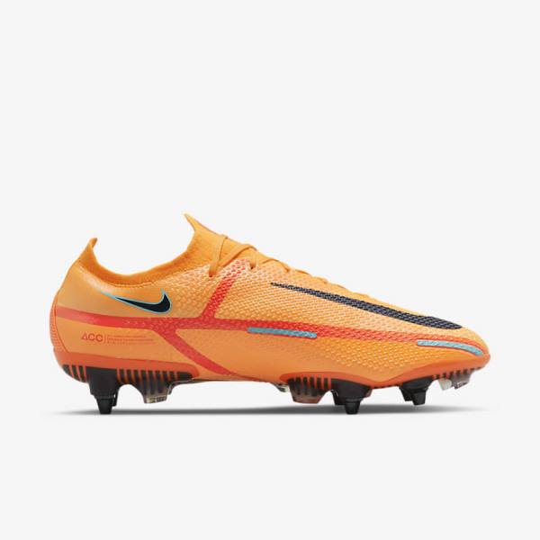 Women's Nike Phantom GT2 Elite SG-Pro AC Soft-Ground Football Shoes Orange / Light Red / Black | NK185NBU