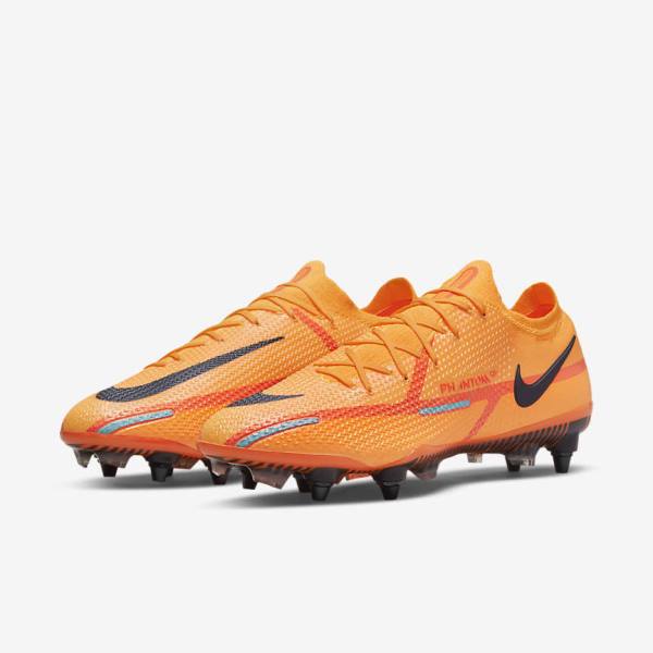 Women's Nike Phantom GT2 Elite SG-Pro AC Soft-Ground Football Shoes Orange / Light Red / Black | NK185NBU