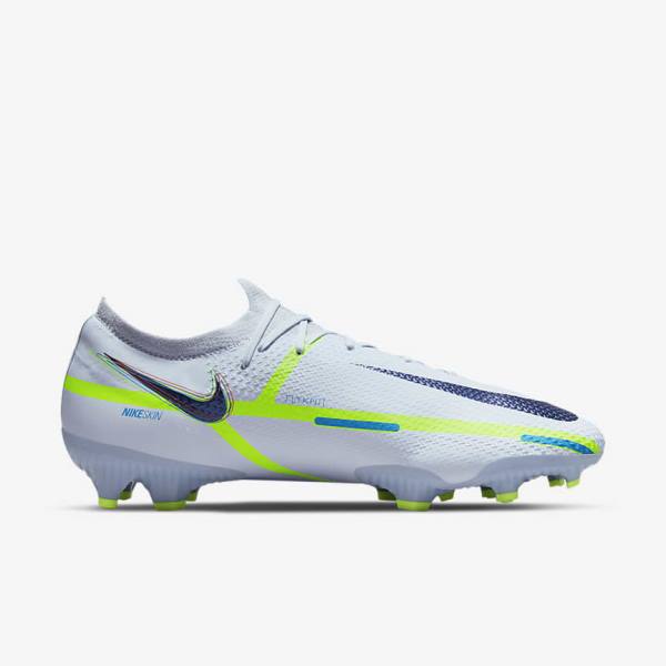 Women's Nike Phantom GT2 Pro FG Firm-Ground Football Shoes Grey / Light Blue | NK691QDV