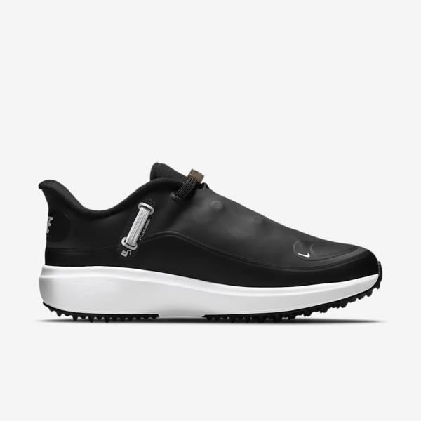 Women's Nike React Ace Tour Golf Shoes Black / Metal Dark Grey / White | NK326BRO