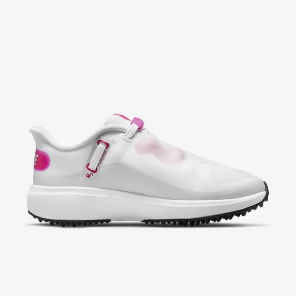 Women's Nike React Ace Tour Golf Shoes White / Black / Pink | NK065OHF