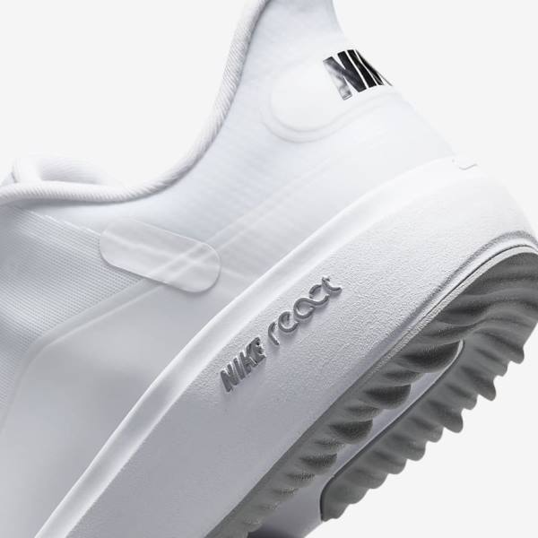 Women's Nike React Ace Tour Golf Shoes White / Light Grey / Black | NK349GCD