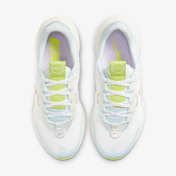 Women's Nike React Escape Run Road Running Shoes White / Green / Multicolor | NK750TKP