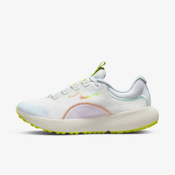 Women\'s Nike React Escape Run Road Running Shoes White / Green / Multicolor | NK750TKP