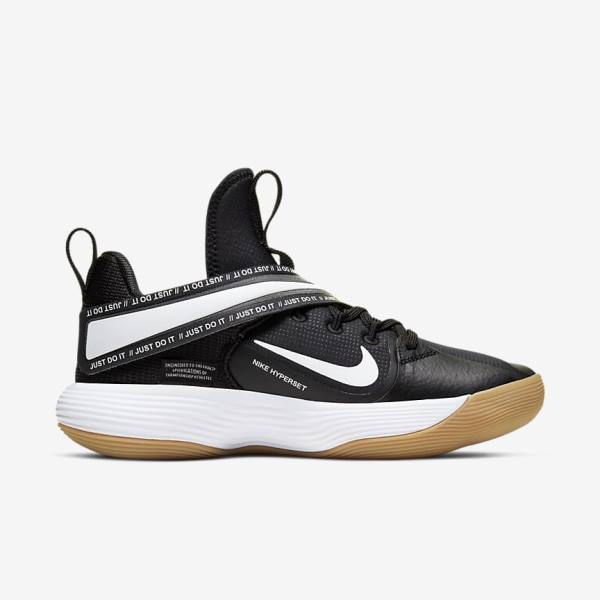 Women's Nike React HyperSet Indoor Court Training Shoes Black / Light Brown / White | NK257GWD