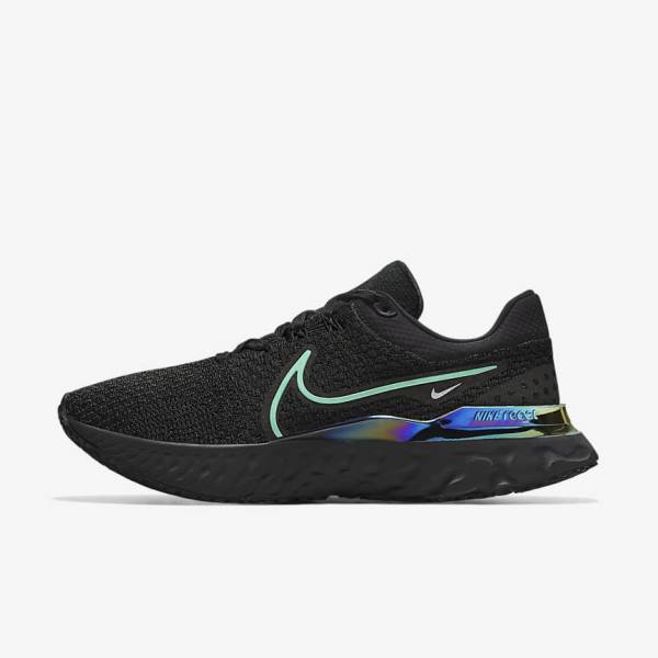 Women\'s Nike React Infinity Run 3 By You Custom Road Running Shoes Black | NK837MGK