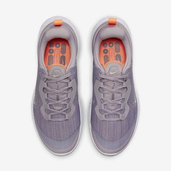 Women's Nike React Miler 2 Shield Weatherised Road Running Shoes Grey / Orange / Purple | NK839QPE