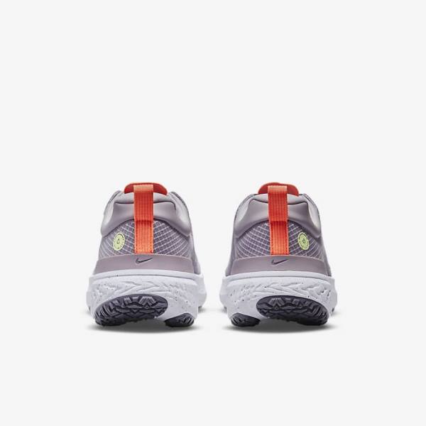 Women's Nike React Miler 2 Shield Weatherised Road Running Shoes Grey / Orange / Purple | NK839QPE