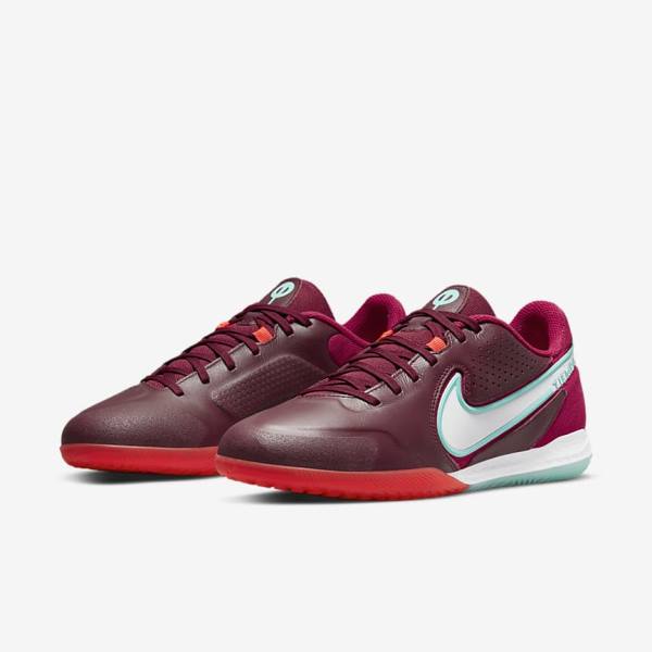 Women's Nike React Tiempo Legend 9 Pro IC Indoor-Court Football Shoes Red / Light Red / White | NK609STP