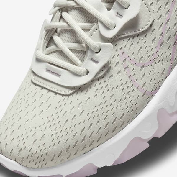 Women's Nike React Vision Sneakers Light Beige / White / Pink | NK041VDT