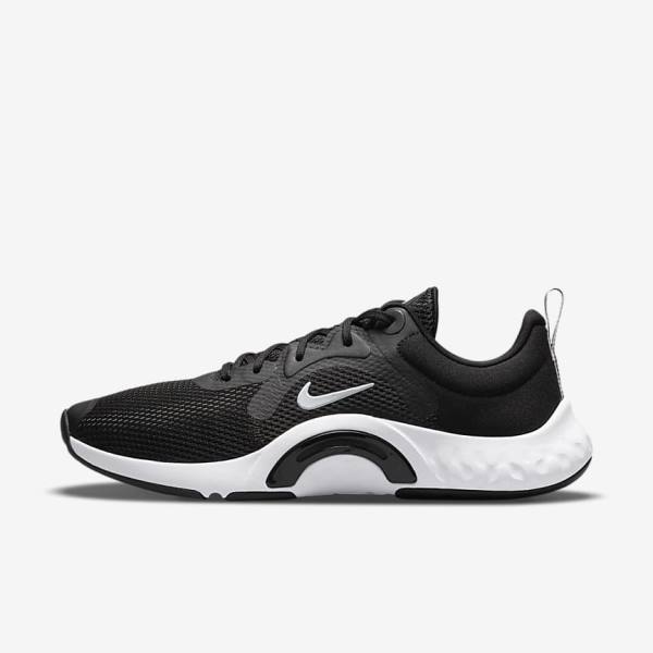 Women\'s Nike Renew In-Season TR 11 Training Shoes Black / White | NK316RNL