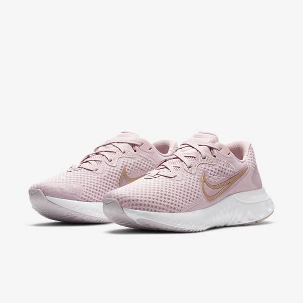 Women's Nike Renew Run 2 Road Running Shoes Light Purple / White / Metal Red Brown | NK629FJY