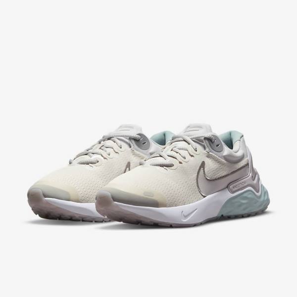 Women's Nike Renew Run 3 Premium Road Running Shoes Metal / Grey | NK405VNX