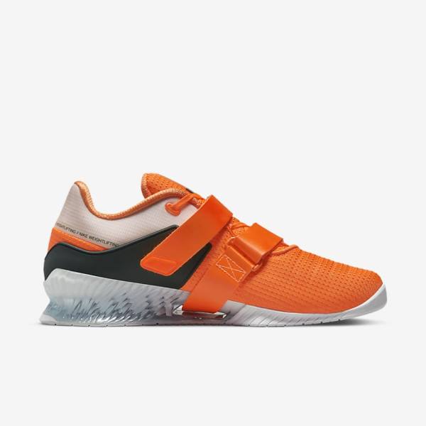 Women's Nike Romaleos 4 Training Shoes Orange / White / Black | NK270AHC