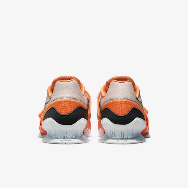 Women's Nike Romaleos 4 Training Shoes Orange / White / Black | NK270AHC