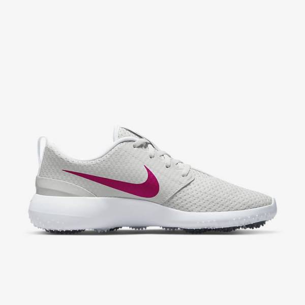 Women's Nike Roshe G Golf Shoes White / Black / Pink | NK891KFN