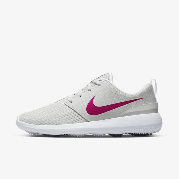 Women\'s Nike Roshe G Golf Shoes White / Black / Pink | NK891KFN