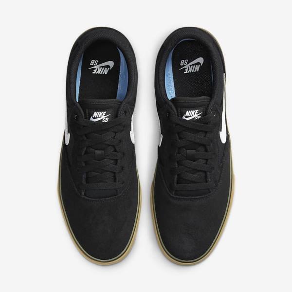 Women's Nike SB Chron 2 Skate Shoes Black / Light Brown / White | NK657STL