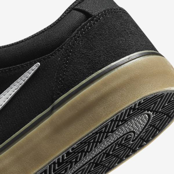 Women's Nike SB Chron 2 Skate Shoes Black / Light Brown / White | NK657STL