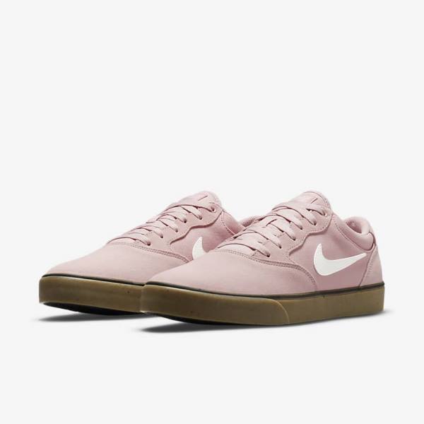 Women's Nike SB Chron 2 Skate Shoes Pink / Light Brown | NK618IQB