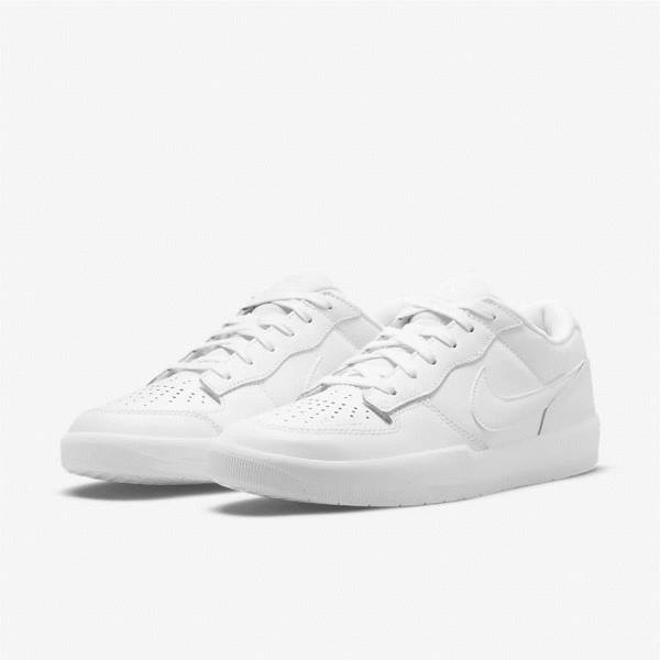 Women's Nike SB Force 58 Premium Sneakers White | NK305JLO