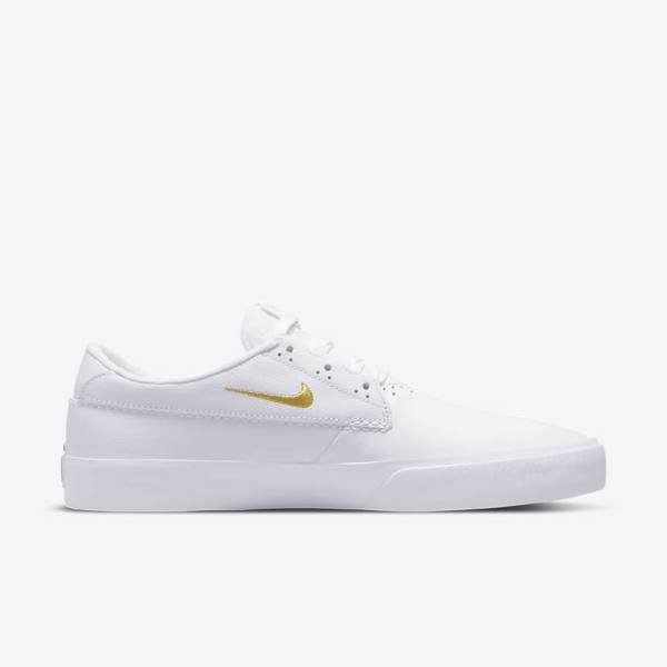 Women's Nike SB Shane PRM Skate Shoes White / Metal Gold | NK678CDT