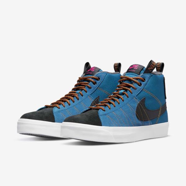 Women's Nike SB Zoom Blazer Mid Premium Skate Shoes Black | NK356NCW