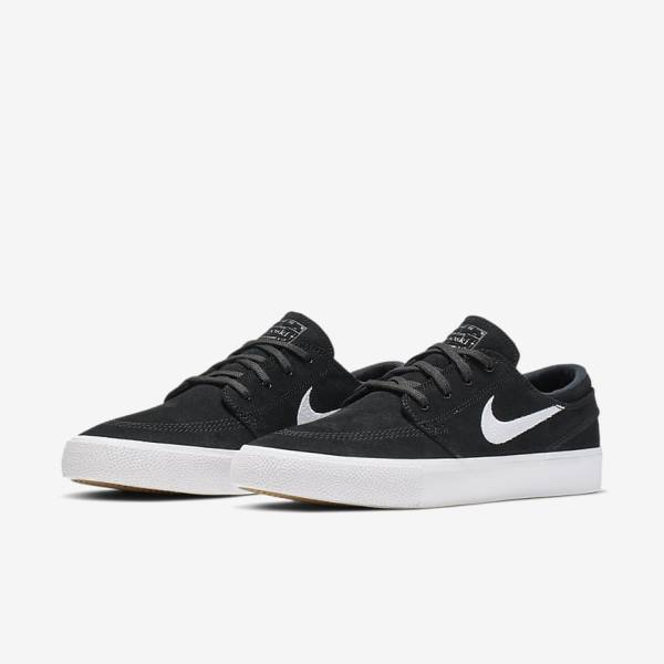 Women's Nike SB Zoom Stefan Janoski RM Sneakers Black / Grey / Light Brown / White | NK364KWY