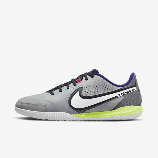 Women\'s Nike Tiempo Legend 9 Academy IC Indoor-Court Football Shoes Light Grey / White | NK215BJR