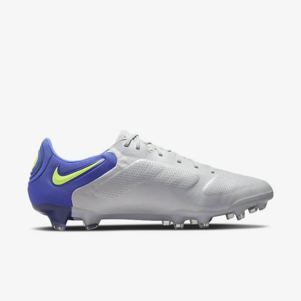 Women's Nike Tiempo Legend 9 Elite FG Firm-Ground Football Shoes Grey / Blue | NK531QIU