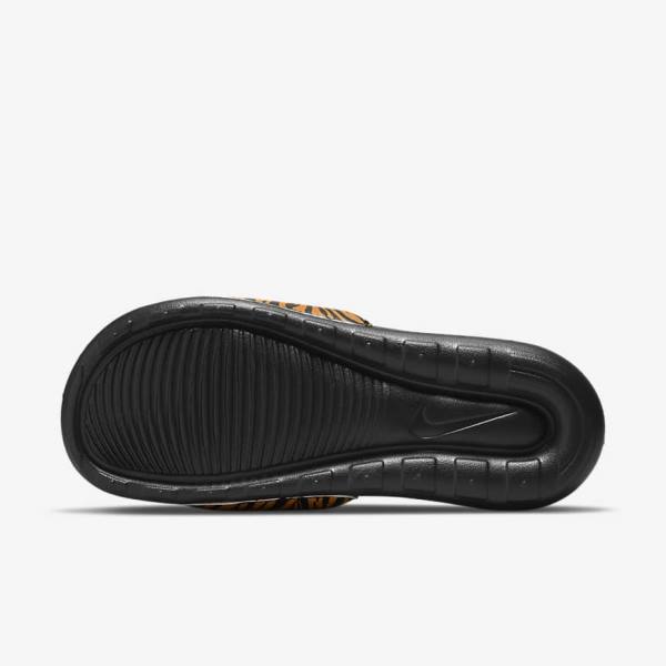 Women's Nike Victori One Print Slides Black | NK042DNZ