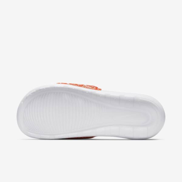 Women's Nike Victori One Print Slides Orange / White / Black | NK897EOD