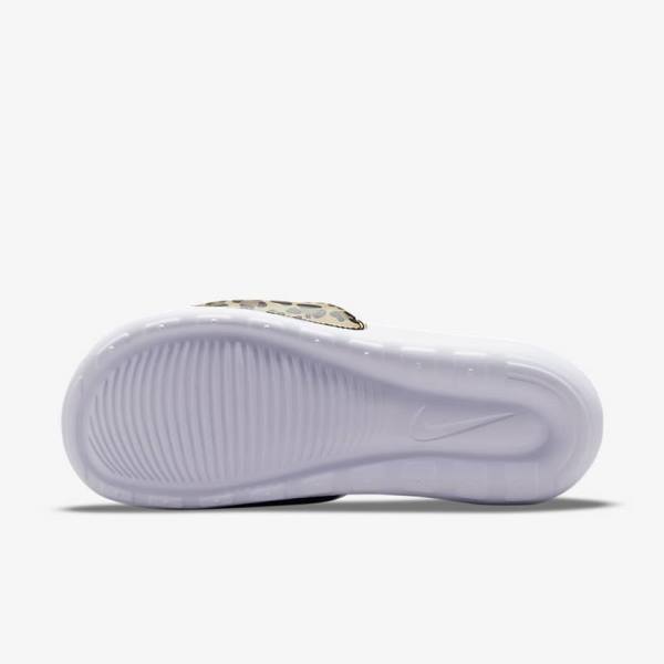 Women's Nike Victori One Print Slides White / Black / Purple / Red | NK342JML