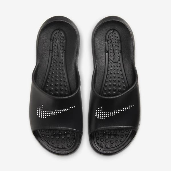 Women's Nike Victori One Shower Slides Black / White | NK893IKD