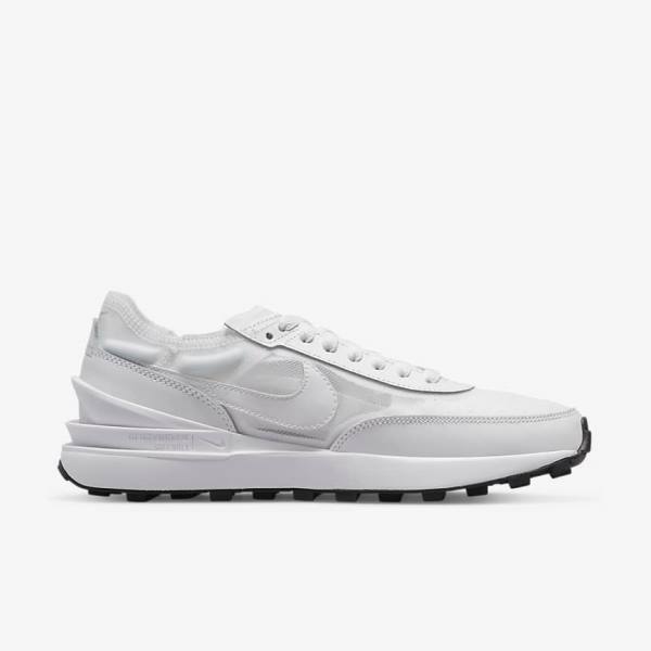 Women's Nike Waffle One Sneakers White / Black / White | NK174ICW