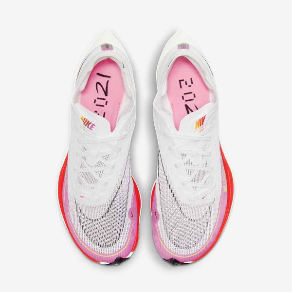 Women's Nike ZoomX Vaporfly Next% 2 Road Racing Running Shoes White / Black / Black | NK198PEF