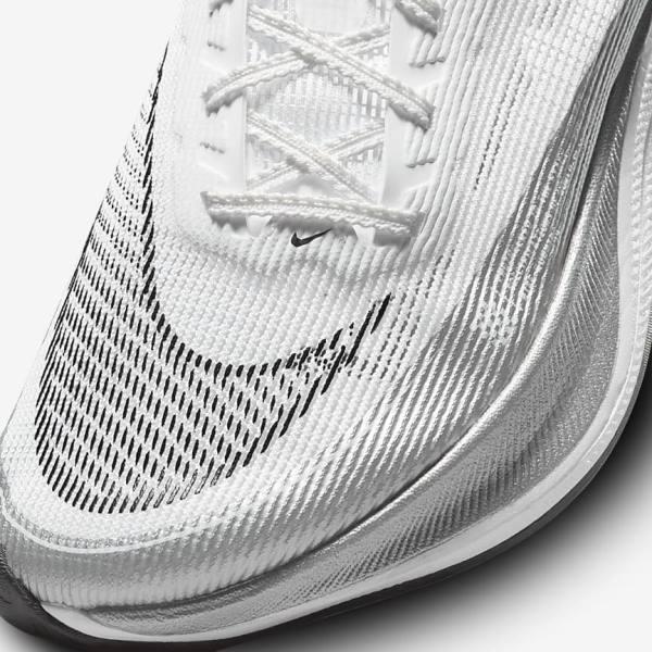 Women's Nike ZoomX Vaporfly Next% 2 Road Racing Running Shoes White / Yellow / Blue | NK541HJM