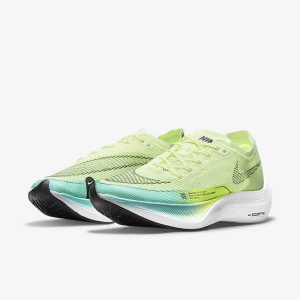 Women's Nike ZoomX Vaporfly Next% 2 Road Racing Running Shoes Black / Metal Gold / White | NK614GIL