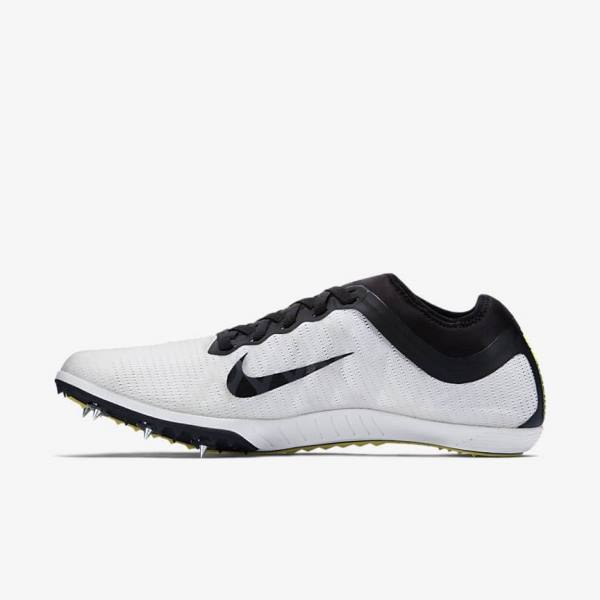 Women's Nike Zoom Mamba 3 Unisex Distance Spike Running Shoes White / Black | NK047XOQ