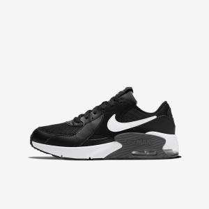 Kids' Nike Air Max Excee Older Sneakers Black / Dark Grey / White | NK723MSF