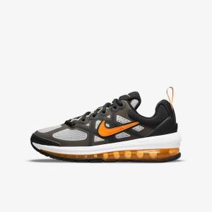 Kids' Nike Air Max Genome Older Sneakers Black / Grey / White / Orange | NK518RSA