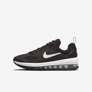 Kids' Nike Air Max Genome Older Walking Shoes Black / Dark Grey / White | NK731BWC